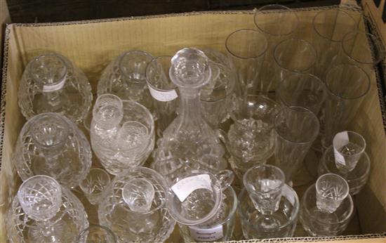 Champagne flutes, brandy glasses etc